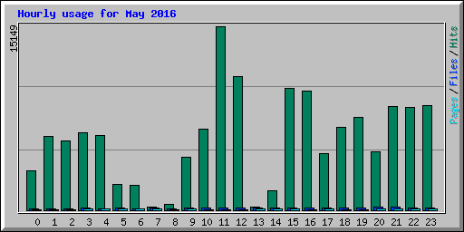 Hourly usage for May 2016