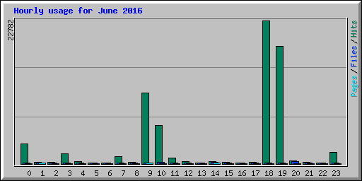 Hourly usage for June 2016